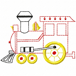 Trains Embroidery Design 6 Trains Embroidery Design 6